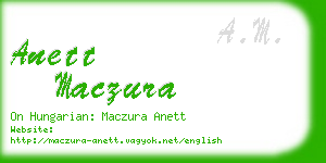 anett maczura business card